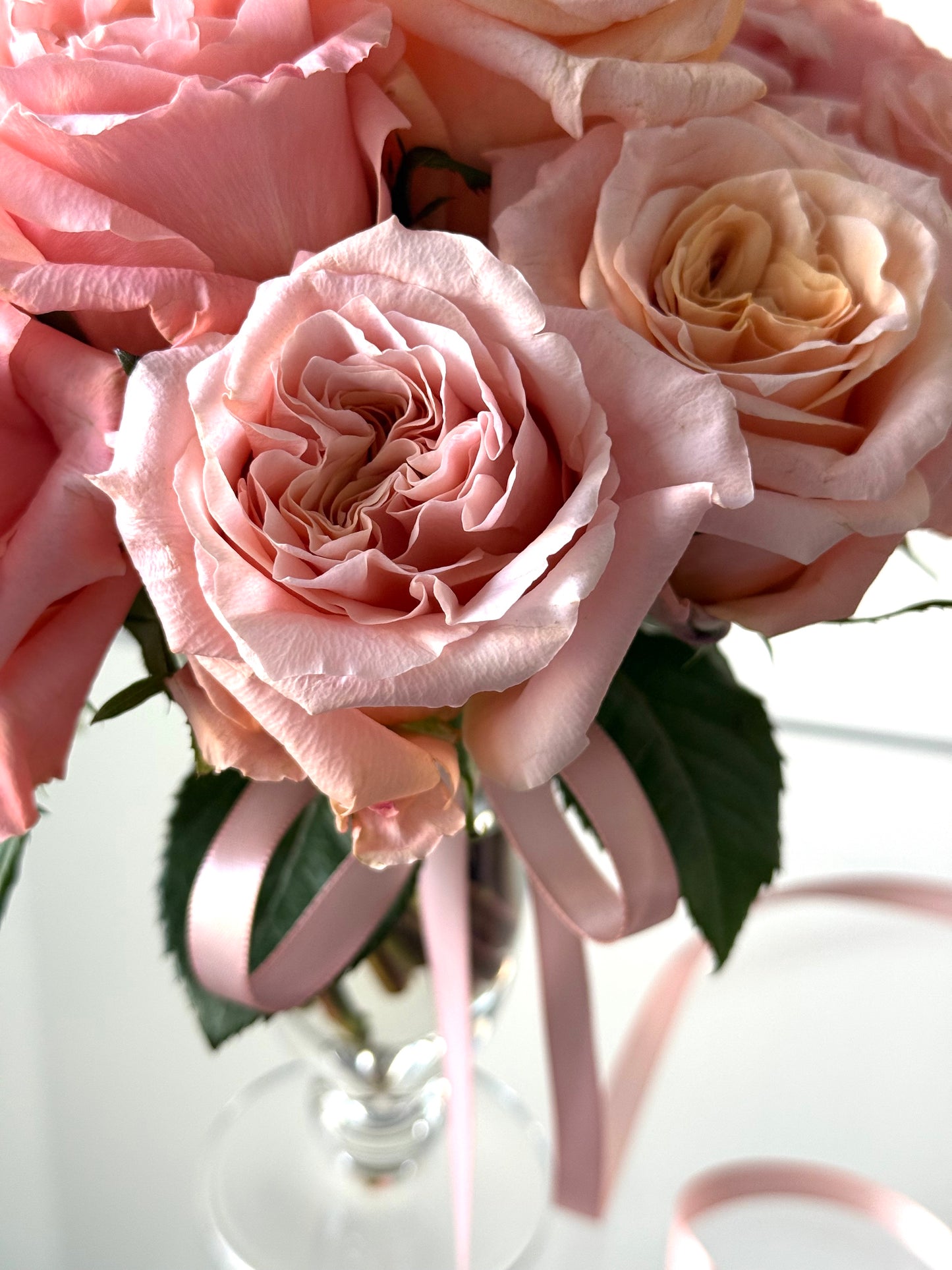 Sexy Pink Valentine’s floral arrangement showcasing delicate roses and elegant blooms