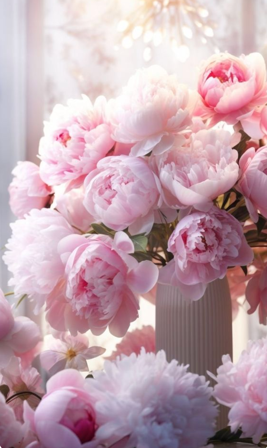Beautiful bouquet of pink peonies arranged for a Mother's Day floral gift