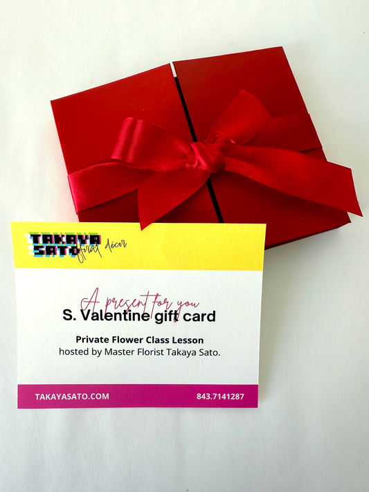 Saint Valentine's Day Gift Card - Private Flower Class Lesson by Master florist Takaya Sato