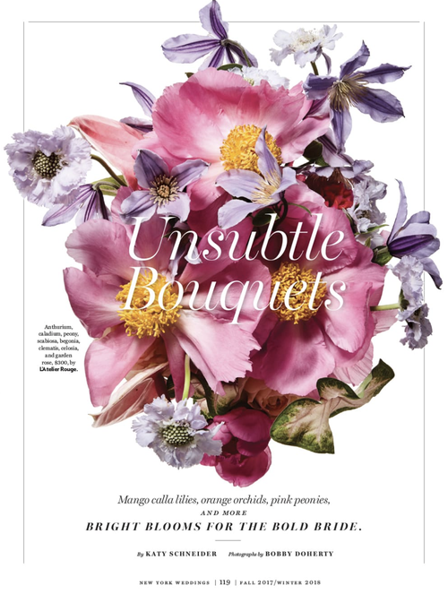 A magazine cover with flowers on it.