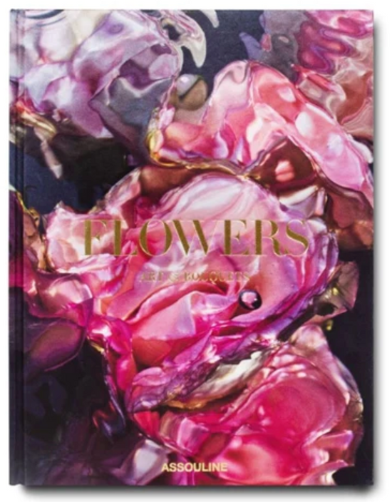 The cover of flowers, with pink flowers on it.