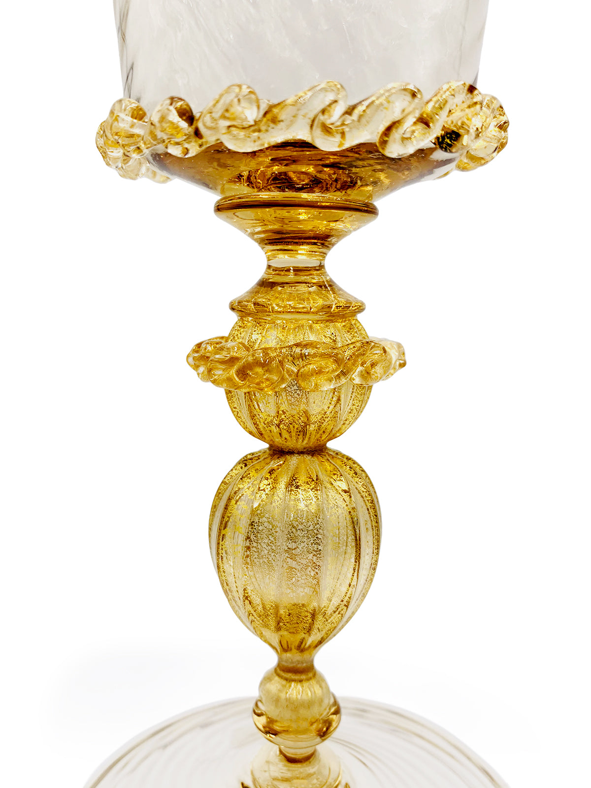 A Murano Bronzo vase from TAKAYASATO.COM with a flower on it, showcasing high-quality craftsmanship.